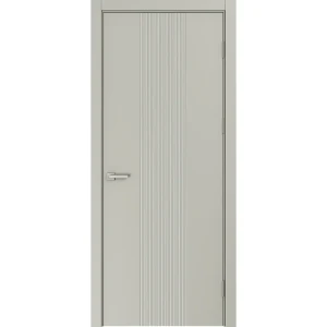Дверь межкомнатная глухая Вилия 60x210 см эмаль цвет шелк с замком и без петель