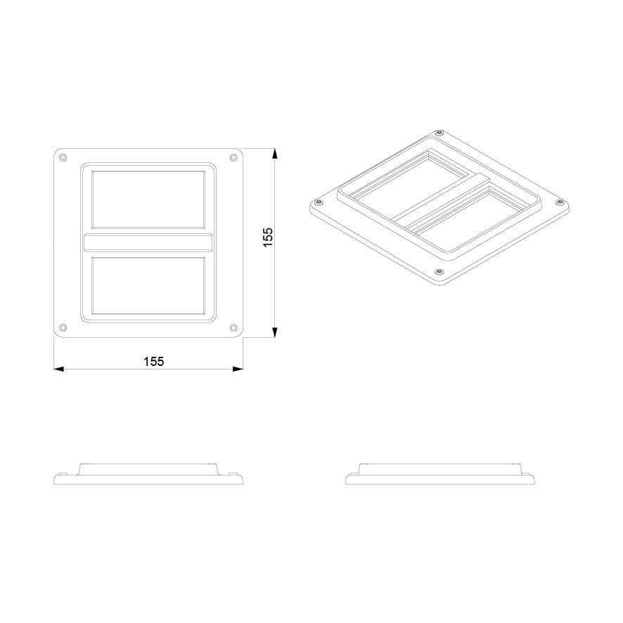 Пластина для розеток и выключателей из натурального алюминия Genuit Silver ARCH-00127912 - Вид №14