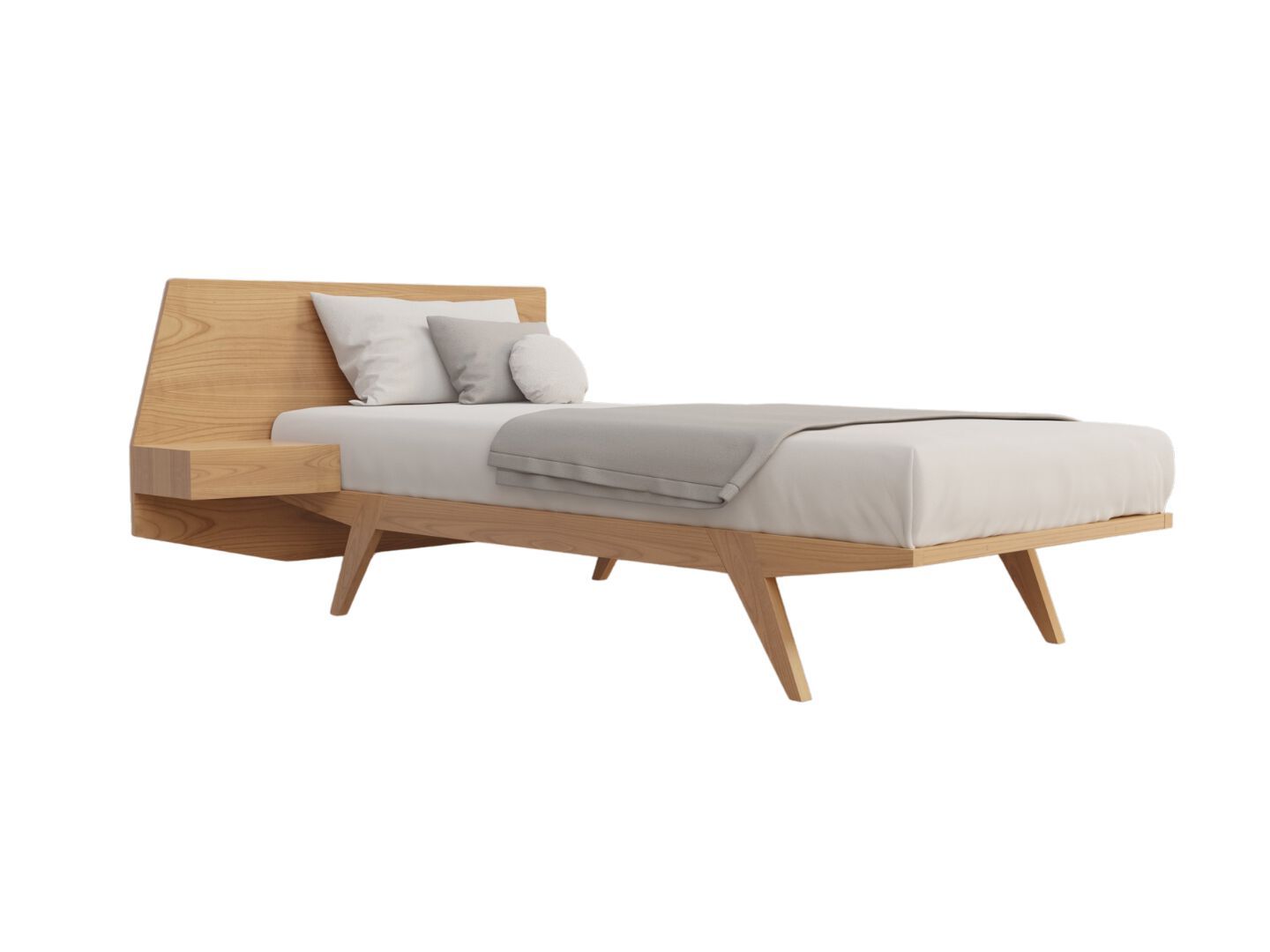 Вишневая кровать со встроенными тумбочками Morelato ARCH-00096351