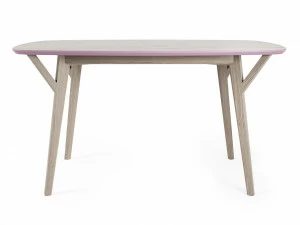 Обеденный стол прямоугольный с кантом беленый дуб, лаванда Proso THE IDEA  210025 Беленый дуб;бежевый