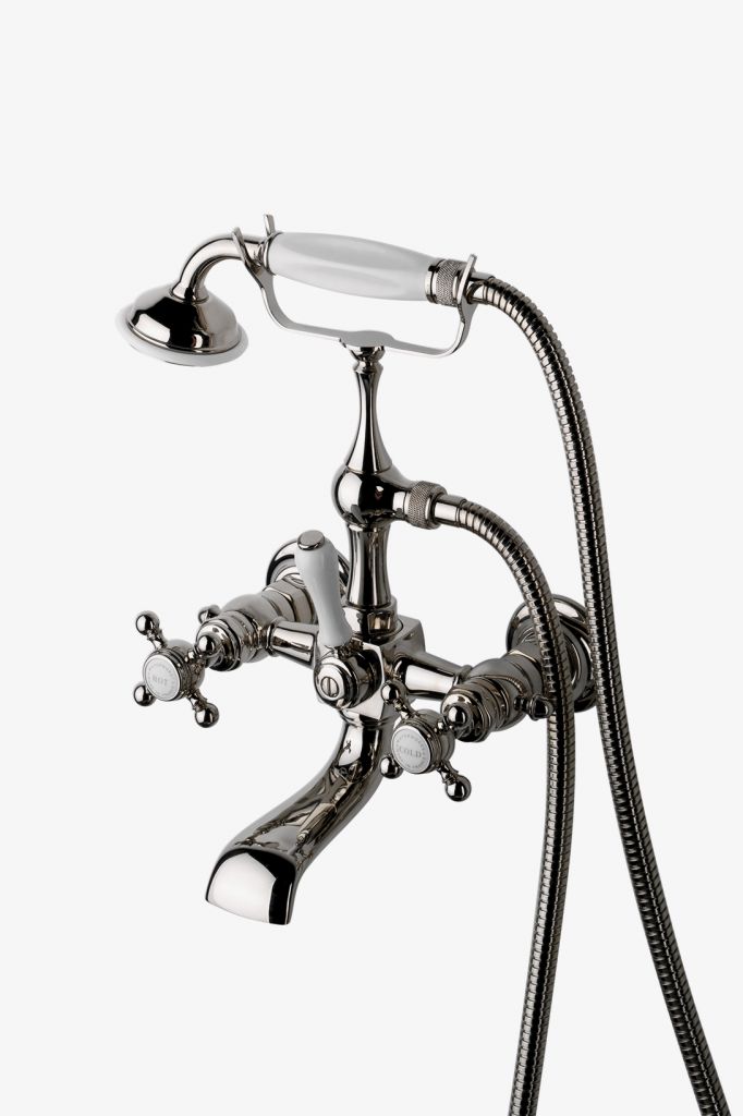 JUXT01 Наполнитель для ванн Julia Exposed с ручным душем и рычажным переключателем из белого фарфора Waterworks