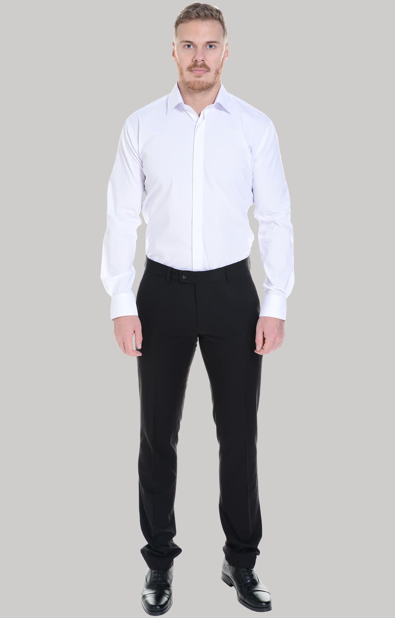 62462 Рубашка мужская  white El-Risto  Корпоративная одежда  размер 40/170-176  - Вид №5