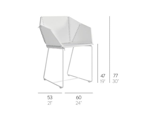 Полиэстер сани сад стул с подлокотниками GANDIABLASCO ARCH-00070846 - Вид №4