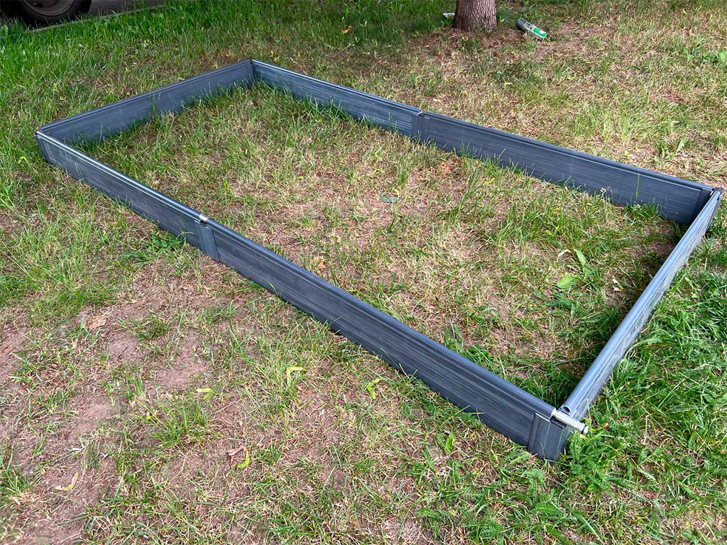 Грядка ПВХ 2х1 м. высота 12,5 см с автополивом ГеоПластБорд