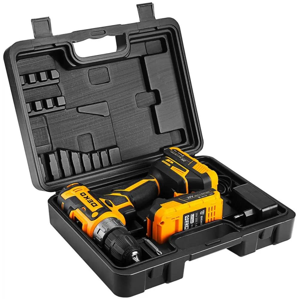 Аккумуляторная дрель-шуруповерт DEKO ZKCD20V с двумя батареями 89372019 STLM-1541104 - Вид №2