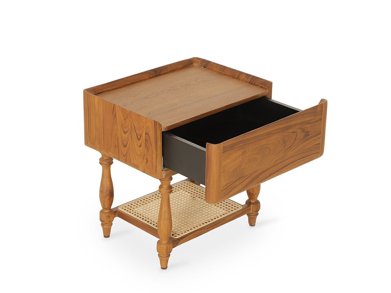 Тумбочка из тикового дерева с ящиком Alankaram RAFU ARCH-00069003 - Вид №3