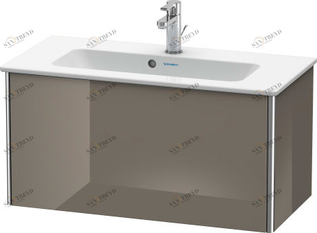 XS406608989 Тумбочка подвесная компакт XSquare #XS4066 810 x 388 мм Фланелево-серый глянцевый лак Duravit