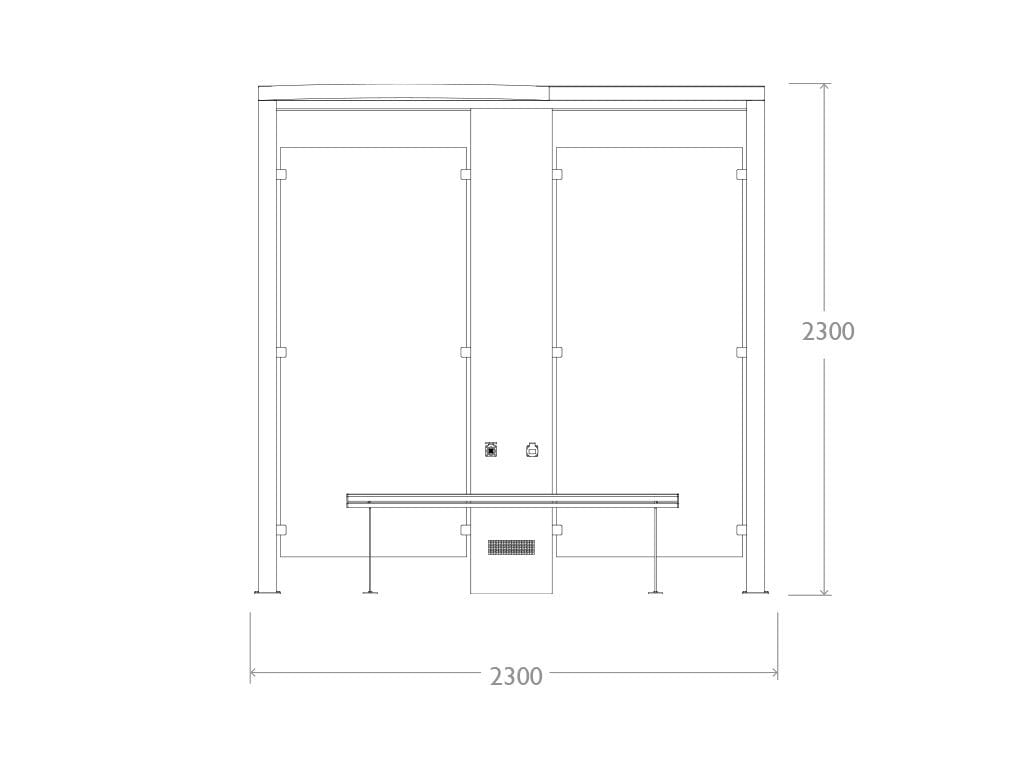 Навес для автобусной остановки с фотоэлектрическими панелями EUROCOMITALIA современная мебель ARCH-00039160 - Вид №4