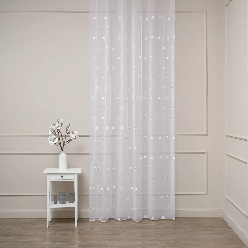 ЛТ тюль 1 п/м вышив lux zolia кремовый 02 300 см TEX REPUBLIC STLM-2116038 - Вид №2