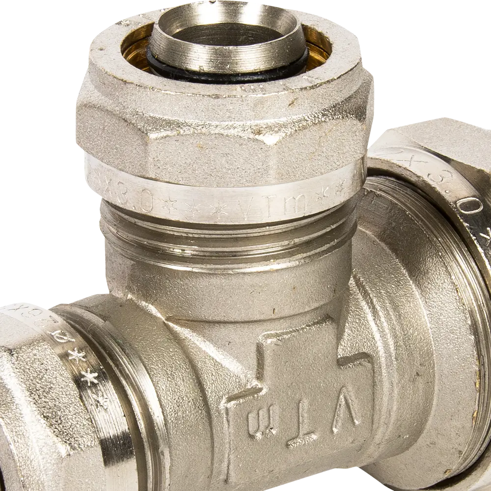 Тройник переходной Valtec 32x26x26 мм никелированная латунь VTM.331 10519279 STLM-2202739  - Вид №1