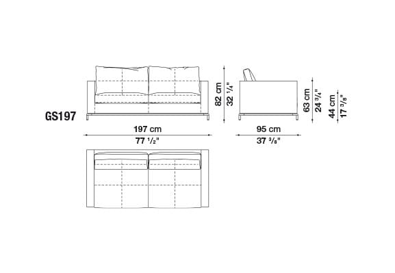 2-местный диван B&B Italia Project George Project ARCH-00028151 - Вид №3
