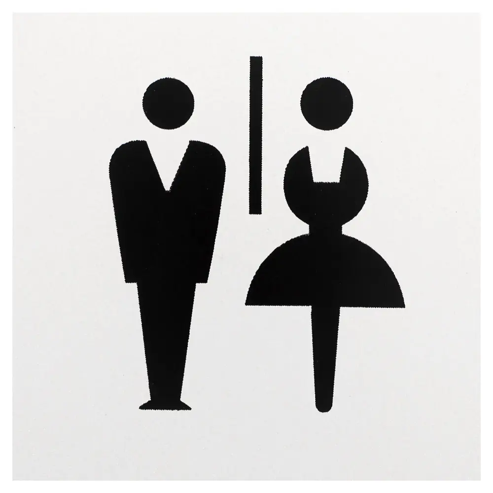 Larvij: Самоклеящийся знак «М/Ж» для универсальных санузлов 18284427 STLM-0010182