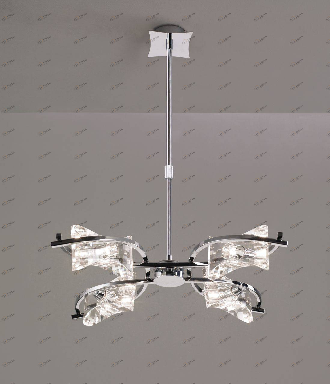 Подвесная люстра Mantra Krom 0881 MANTRA ДИЗАЙНЕРСКИЕ, KROM CHROME 055866 Хром 