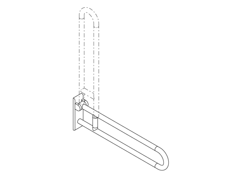 801.50B220 опорная ручка HEWI Edition matt | Polyamid  - Вид №7