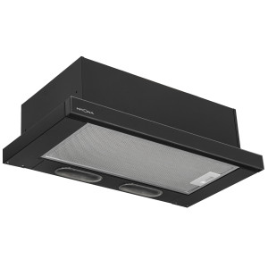 9092406 Вытяжка телескопическая KRONA KAMILLA 600 2DN BL GLASS черный/черный