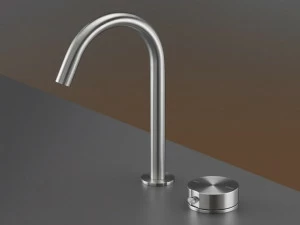 Ceadesign Смеситель для умывальника из нержавеющей стали на 2 отверстия с регулируемым изливом Giotto plus Gio 75