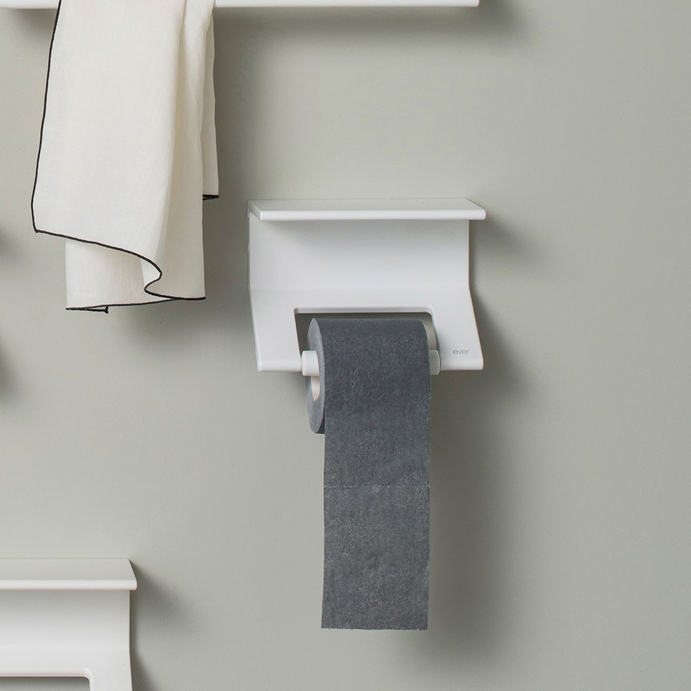 EVLI100EVER Life Design Держатель туалетной бумаги с полкой - Lissom Lissom Непрозрачный белый - Вид №3