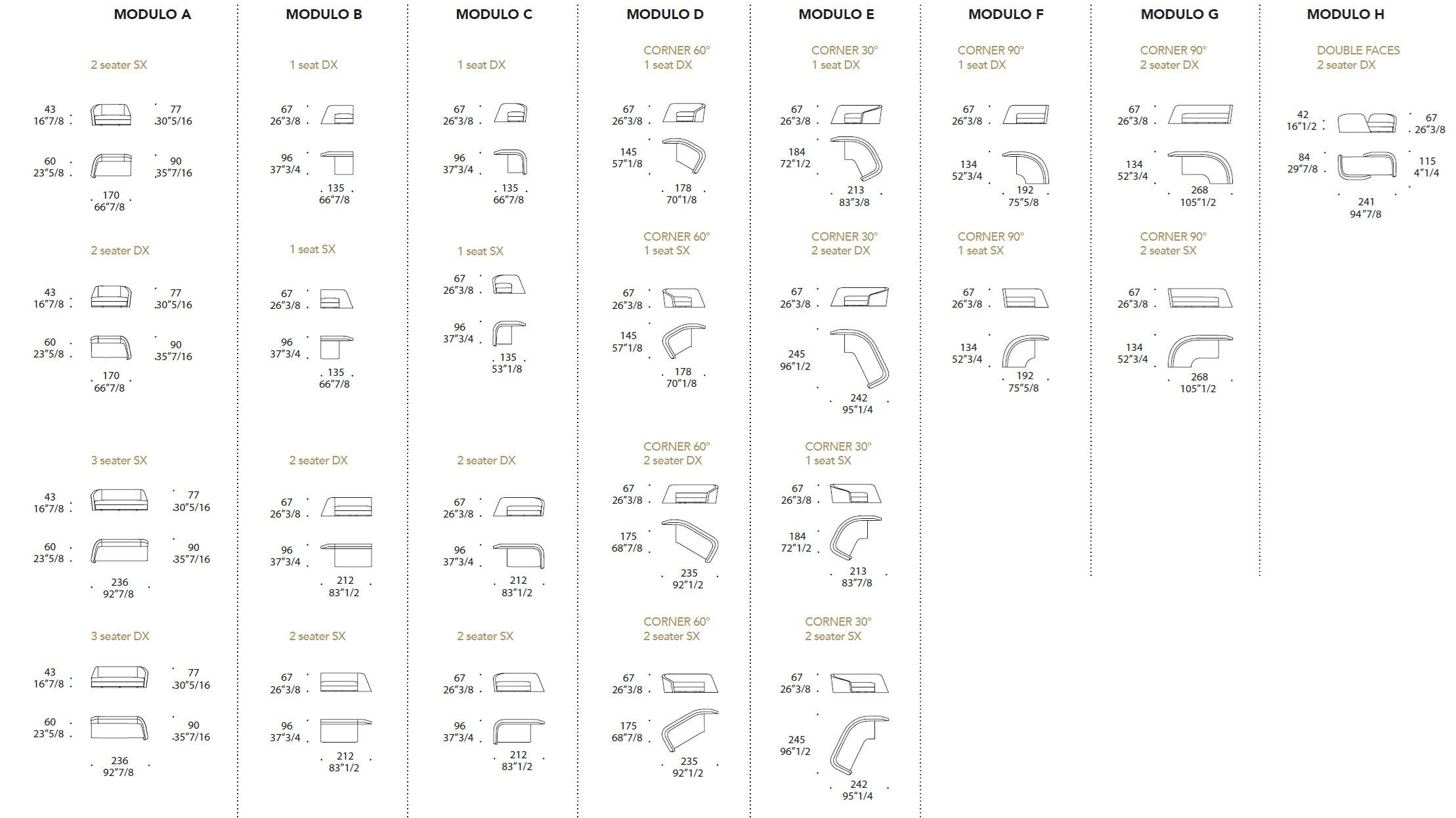 Съемный модульный диван из кожи и ткани REFLEX Pininfarina home design ARCH-00097782 - Вид №4