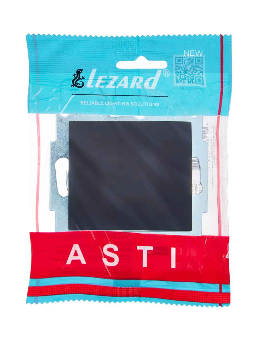ASTI Выключатель чёрный бархат механизм LEZARD 7081-4288-100 - Вид №3