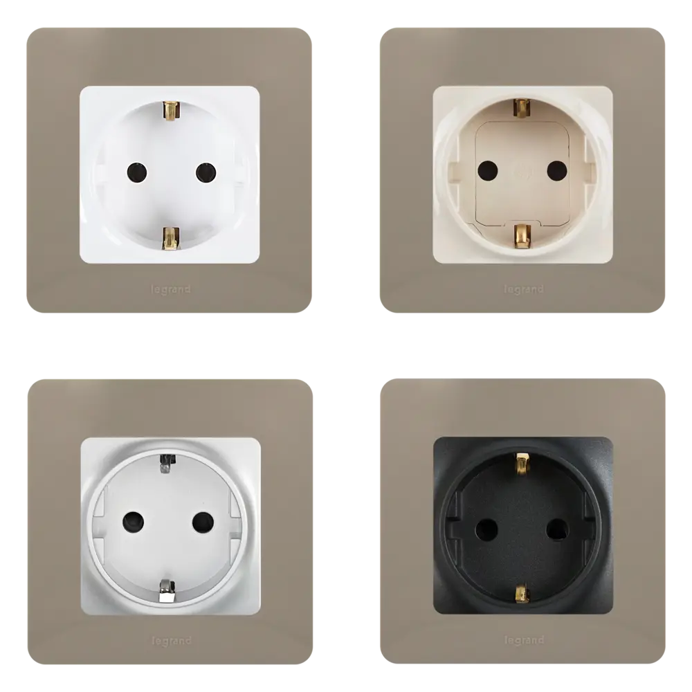 Рамка для розеток и выключателей Legrand Etika 1 пост, цвет светлая галька STLM-2092456 - Вид №1