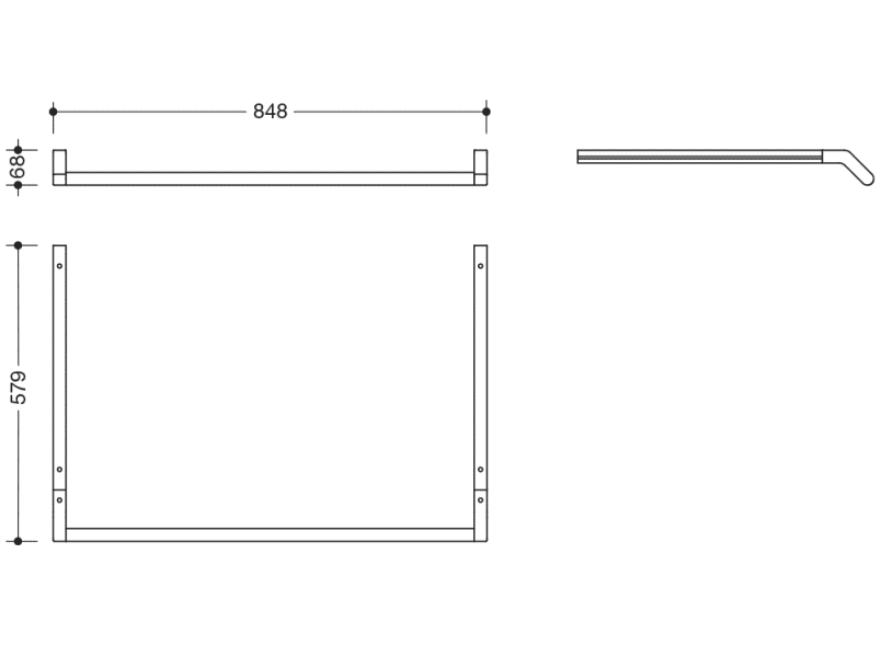 950.13.0022 Профили для умывальника с ручкой HEWI Waschtische  - Вид №1
