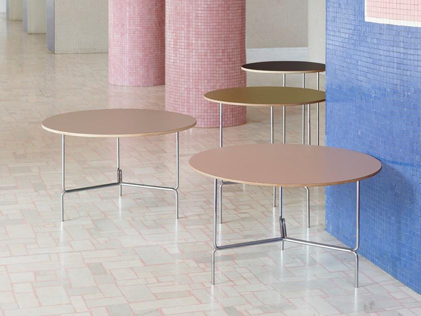 Manerba Круглый деревянный журнальный столик Litta St142f75/st142f90 - Вид №4