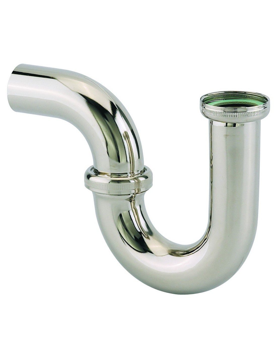 167100 008 00  Трубка сифон для раковины, выход Д. 32 мм, выс. 125 мм, матовая хромированная латунь Valentin Хром 