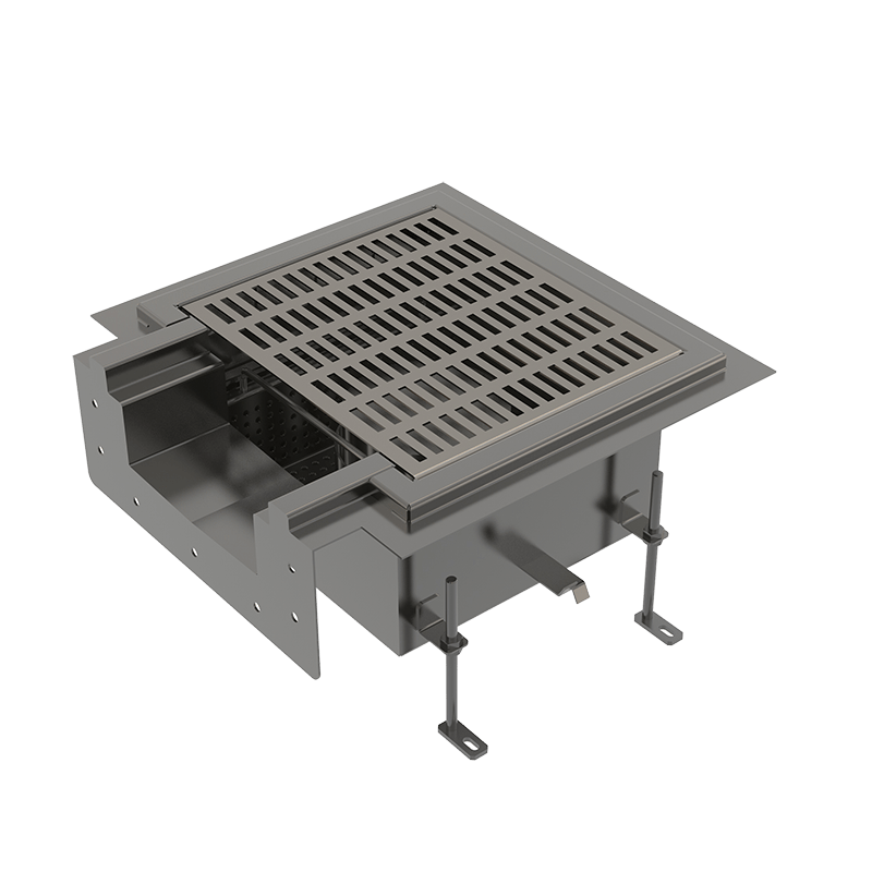 Промышленный сливной трап с коробчатым выпуском из нержавеющей стали AISI 316L ALCAPLAST APR11251 - Вид №1