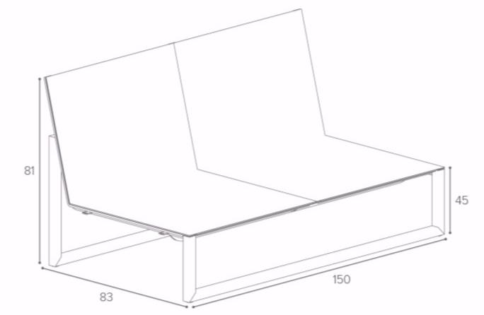 Royal Botania 2-местный диван-основание из ткани batyline® Ninix lounge sun-id-1503386 - Вид №9