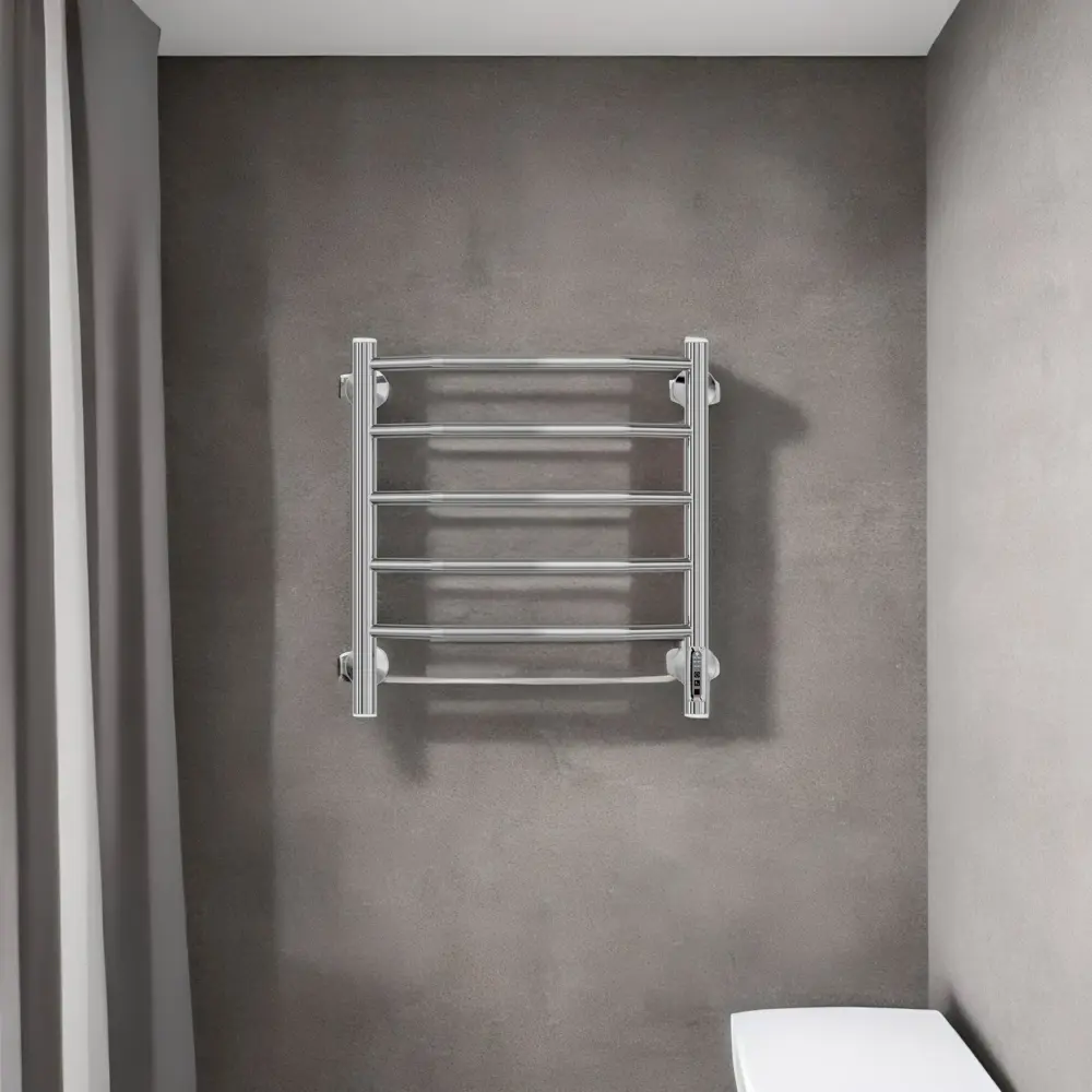 Полотенцесушитель электрический Вармо Нептун П5 400x600 мм с диммером цвет хром STLM-2160622 - Вид №3