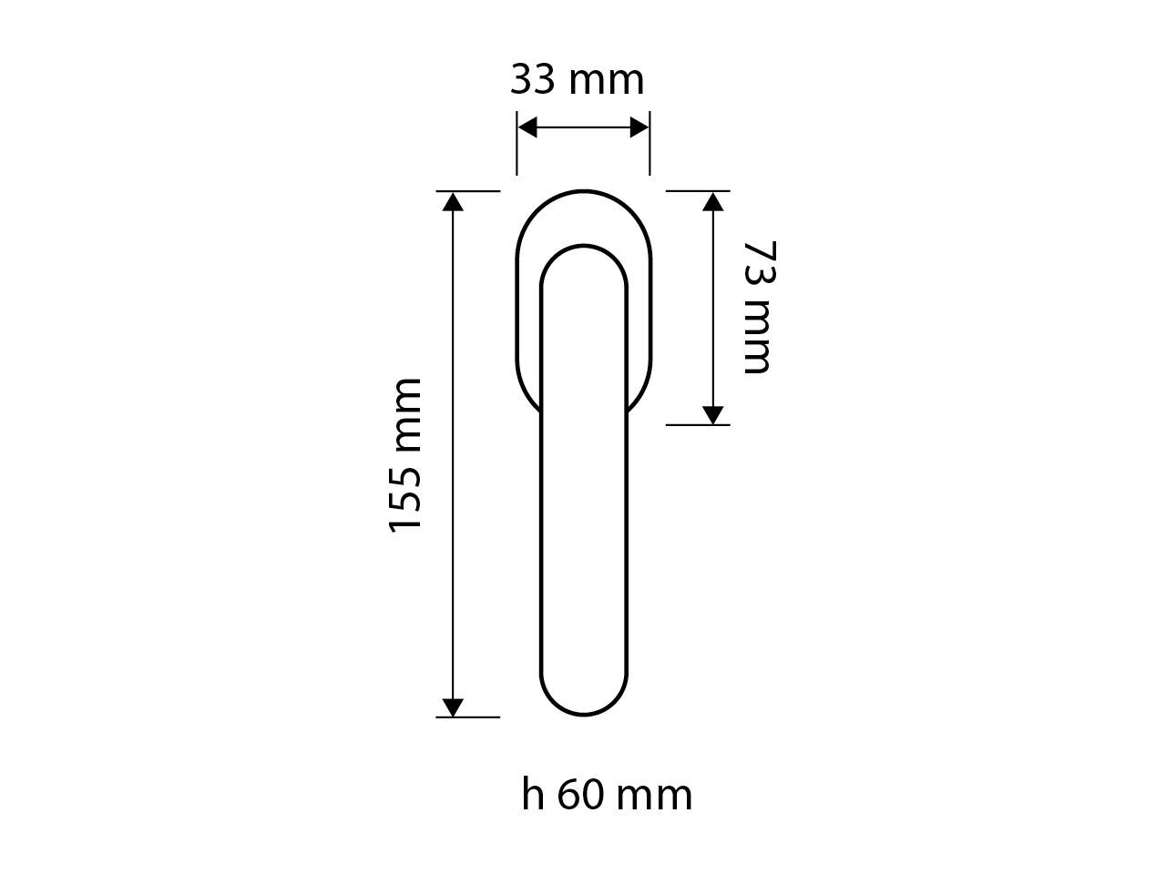 Оконная ручка Zamak LINEA CALI' Lola ARCH-00108258 - Вид №2