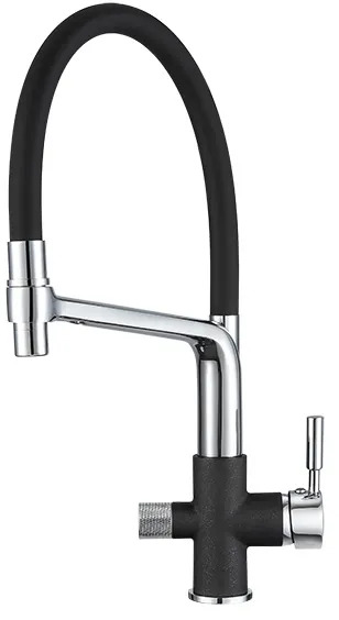 0075, ШВАРЦ (чёрный металлик), СМЕСИТЕЛЬ КУХОННЫЙ