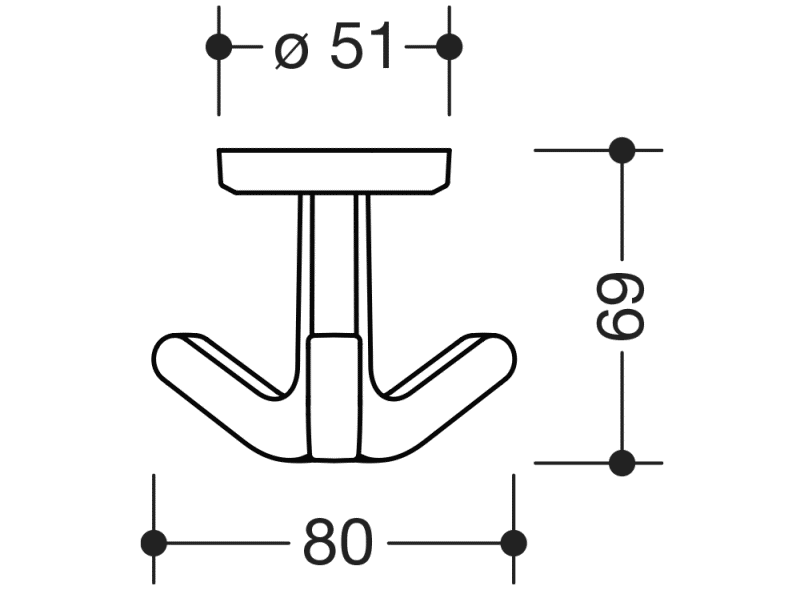 477.94B030 тройной крючок HEWI Garderoben | Haken  - Вид №10