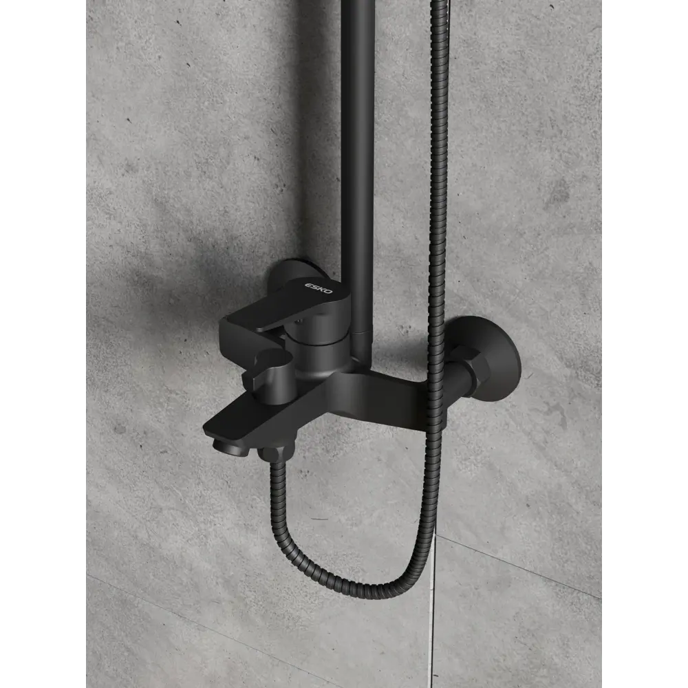 Душевая система Esko Marburg черная с 3 режимами распыления 89385949 STLM-1451884 - Вид №1
