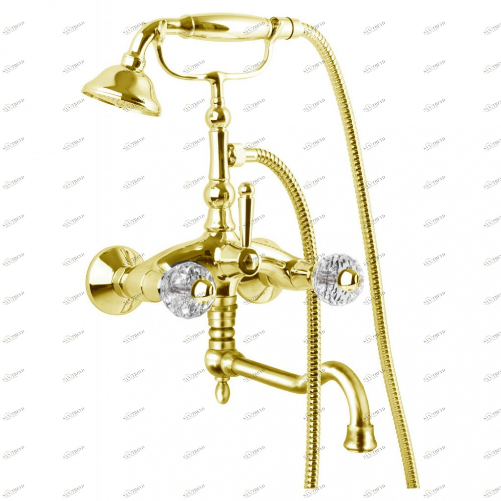 Смеситель для ванны с повортным изливом и ручным душем CEZARES ATLANTIS-VDF2-03/24-Sw/M