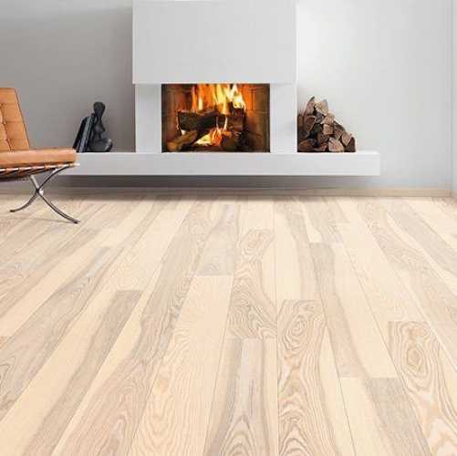 Паркетная доска Haro 4000 Series Top connect арктически-белый Ясень Кантри (Гладкая) 2200х180 мм 524892 - Вид №2