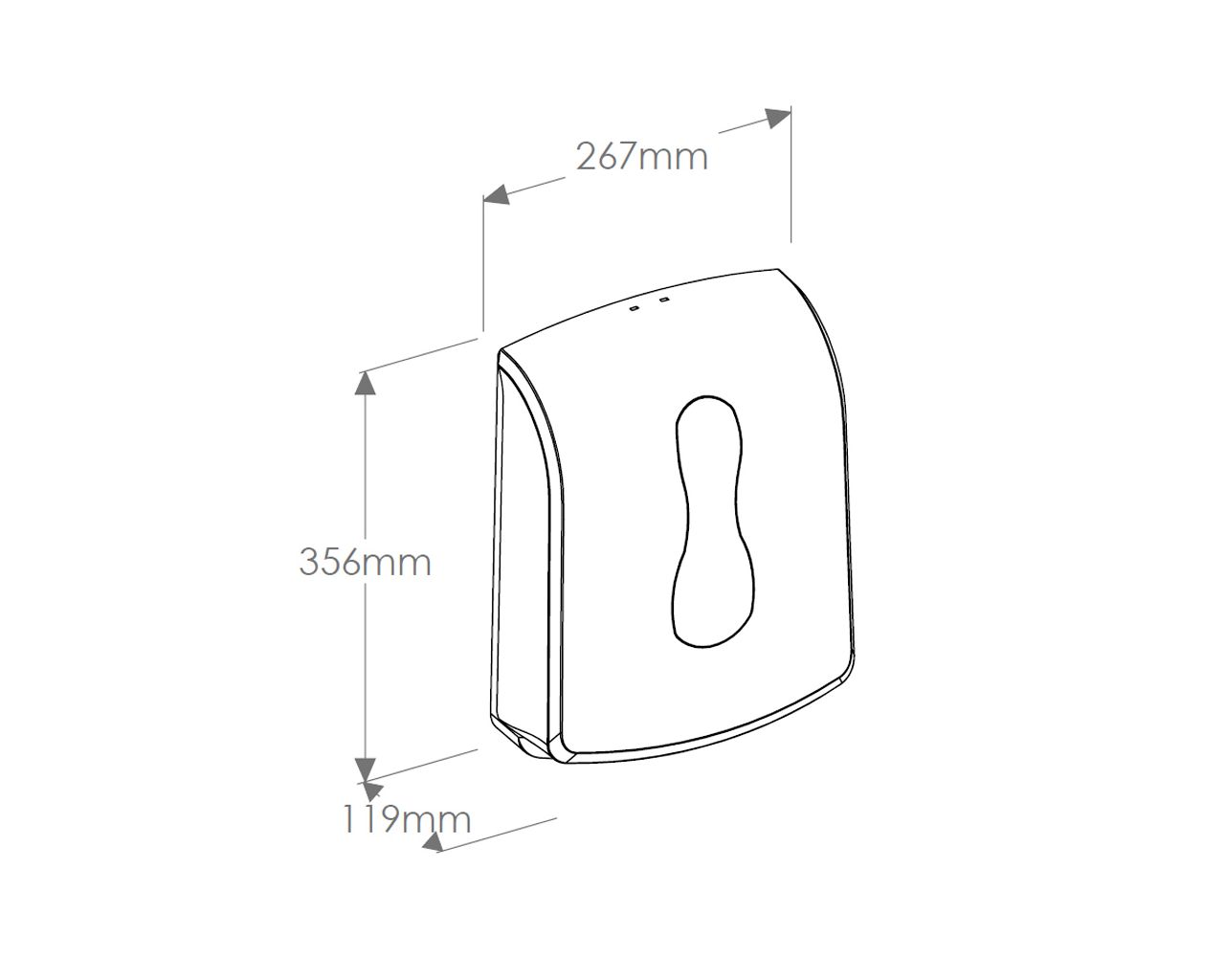 AEC101 ONE SLIM складной полотенцедержатель, АБС-пластик, черный Merida  - Вид №1