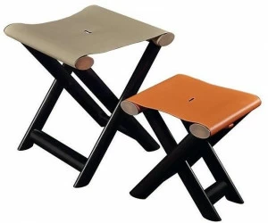 Promemoria Низкий складной табурет из клена и кожи