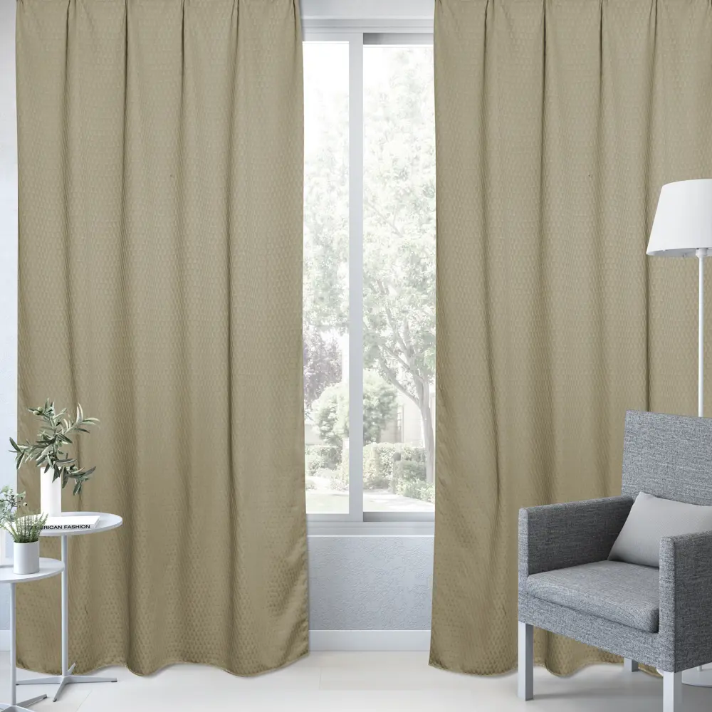 Штора на ленте Inspire Triangel 160x280 см цвет серый 88311182 STLM-2181853  - Вид №5