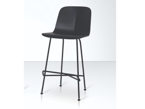 Высокий стул из стали и дерева