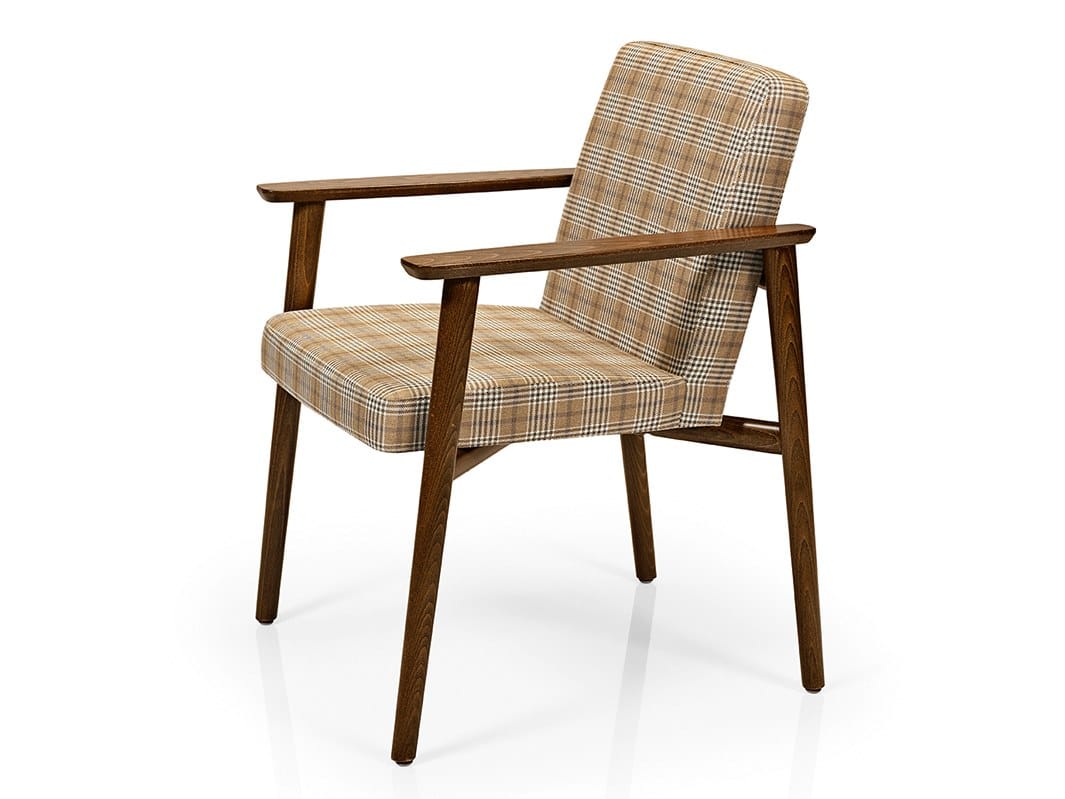 Деревянный мягкий стул с подлокотниками More Contract Zoe ARCH-00144876