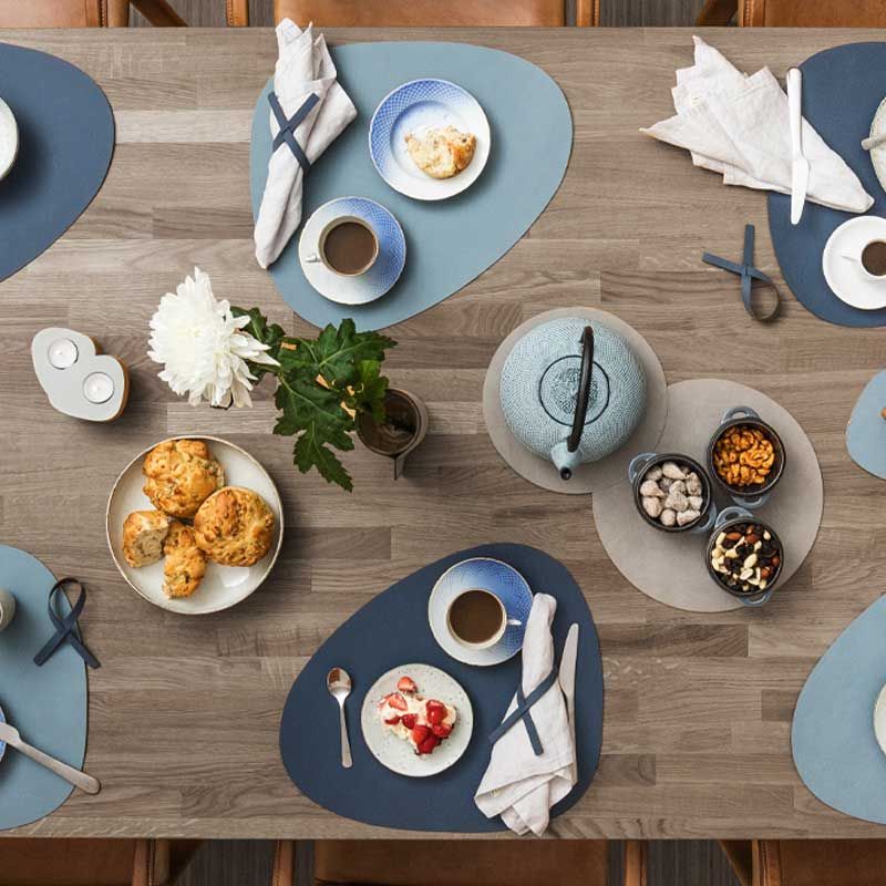 982967 CLOUD light grey подставка под горячее круглая, диаметр 24/30 см, набор 2шт;LIND DNA - Вид №2