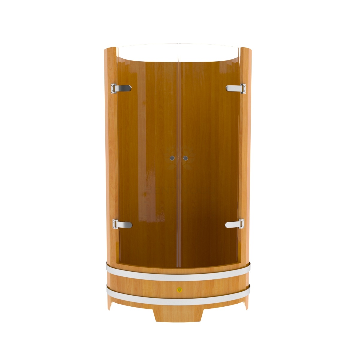 132 Душевая кабина со стеклянными дверцами (лиственница натуральная премиум) Alyarus  - Вид №1