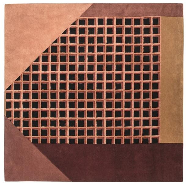 Toulemonde Bochart Квадратный шерстяной коврик с геометрическими мотивами Access sun-id-1515249 - Вид №1