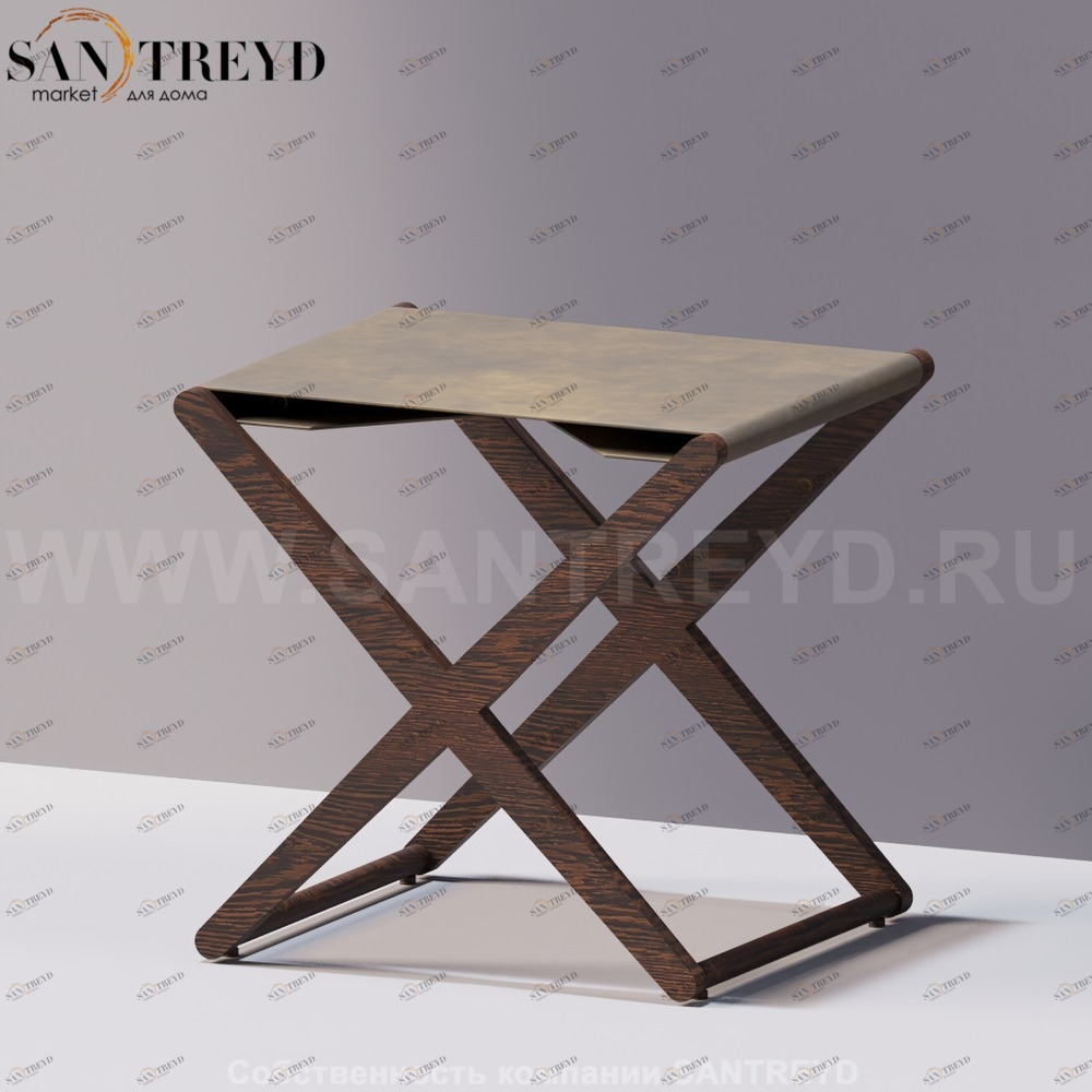 Agape X Стул с сиденьем из натуральной кожи под коричневый дуб ACOM0538RUNA