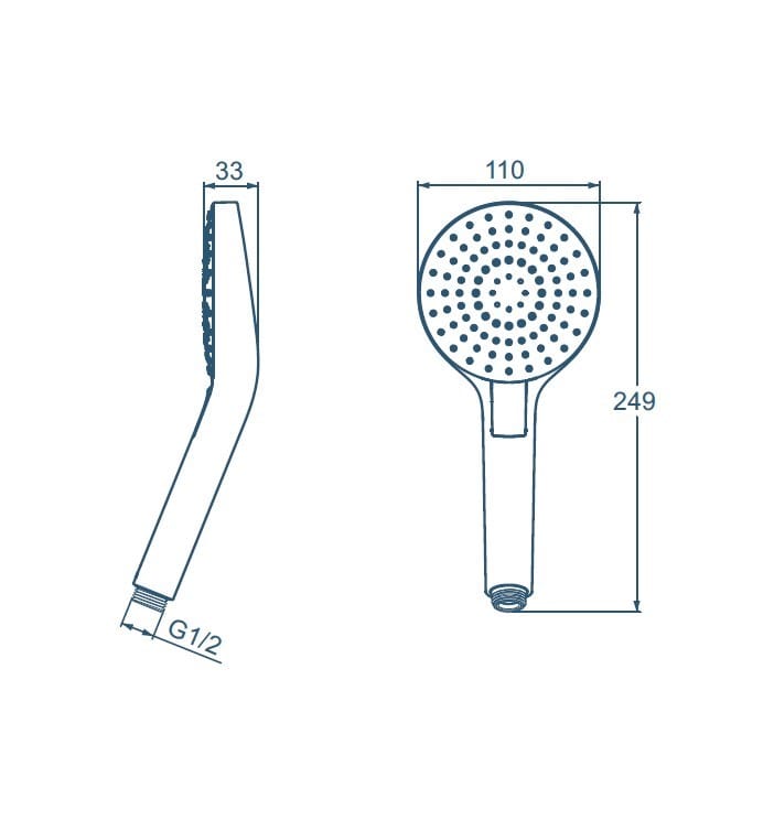 Ручной душ с 3 струями Ideal Standard IDEALRAIN ARCH-00044988 - Вид №14