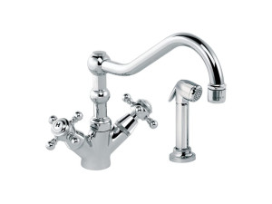 Смеситель для кухни на одно отверстие с ручным душем