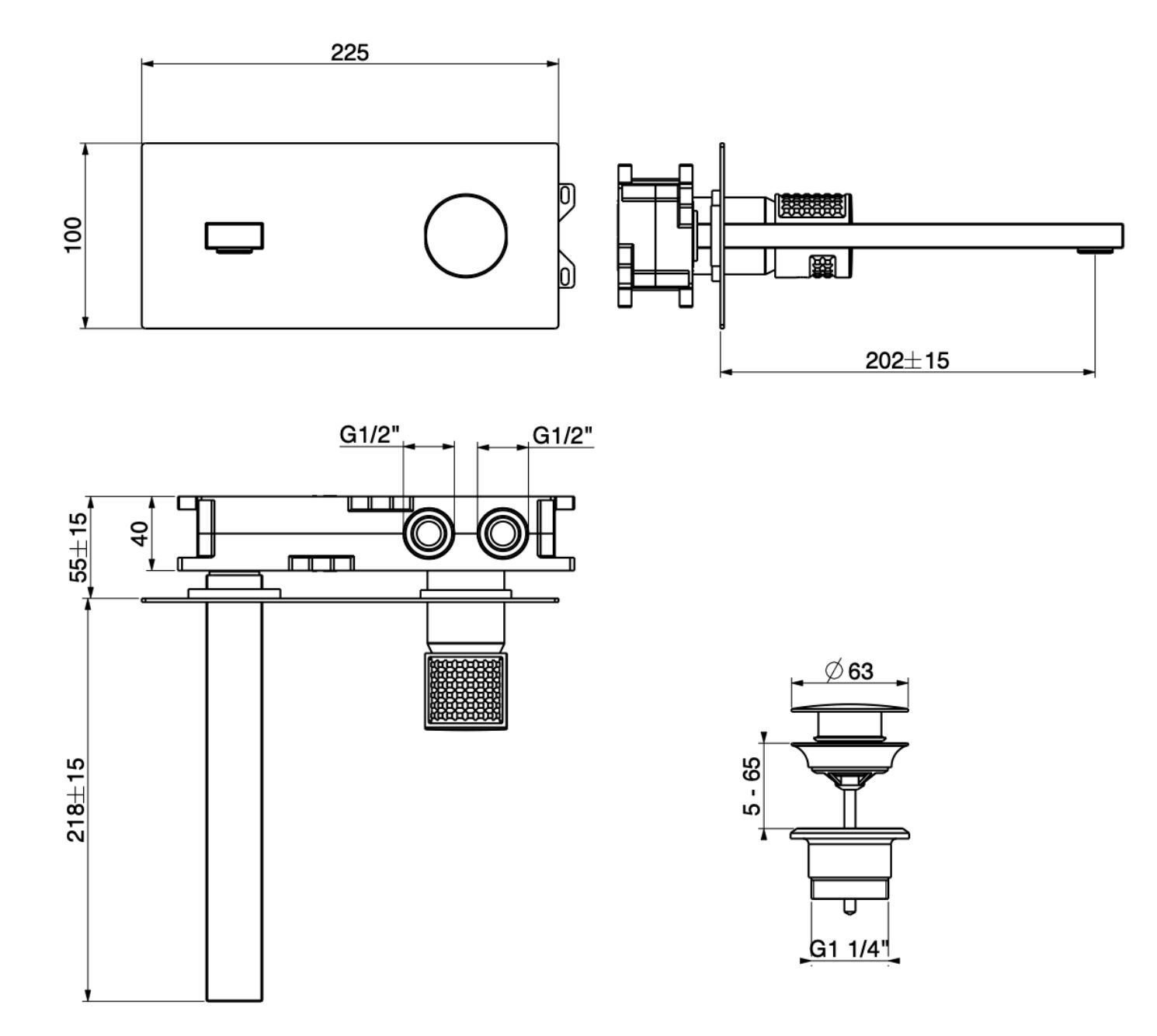 Однорычажный смеситель для раковины GATTONI T_K ARCH-00107726 - Вид №4
