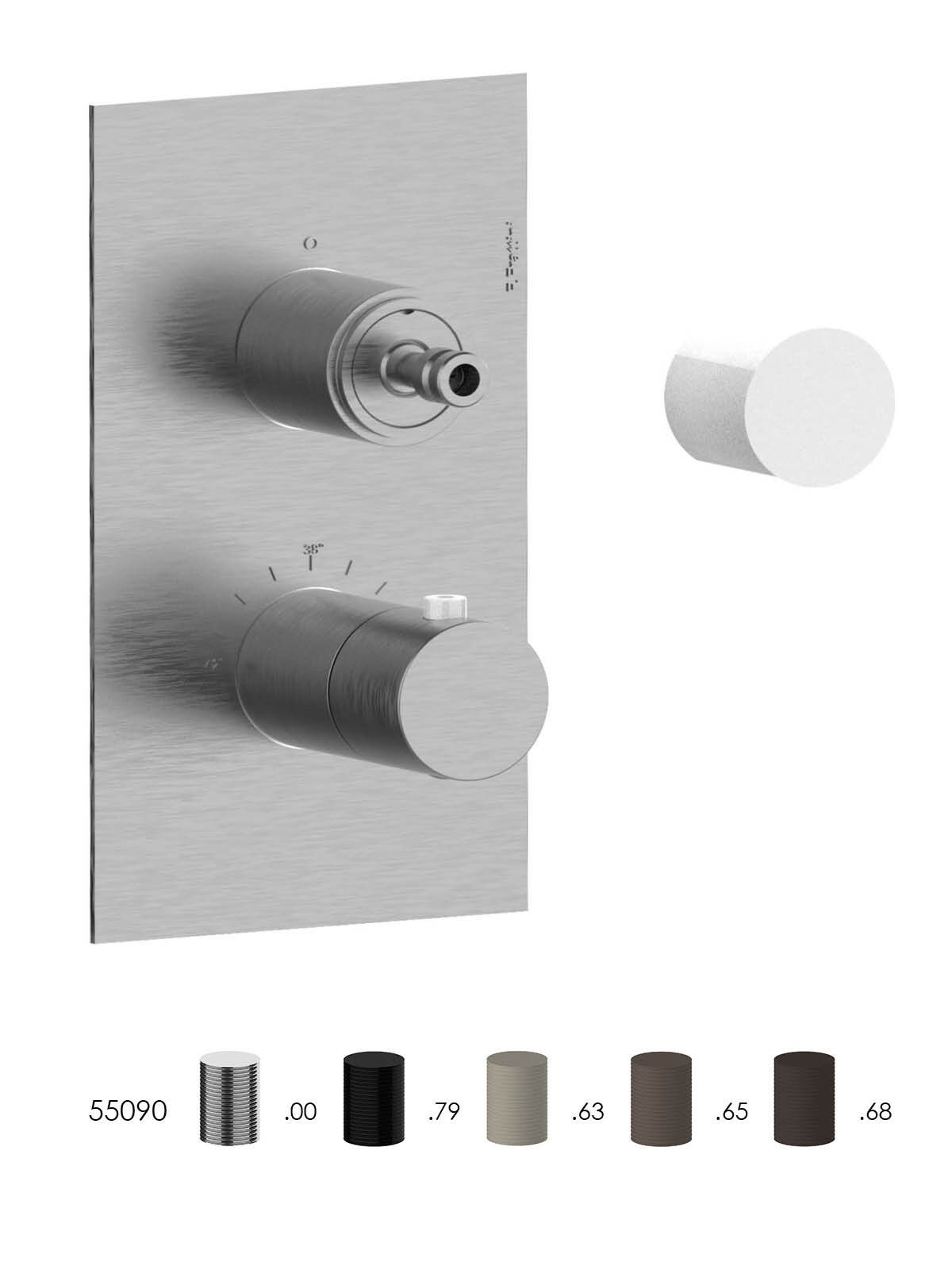 Встраиваемый термостатический смеситель для душа с 2 отверстиями Rubinetterie Frattini ARCH-00045320 - Вид №3