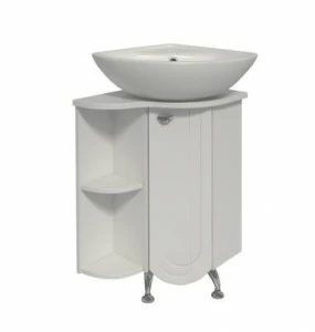 Тумба Бис 40/угловая/левое крыло с умывальником Элегия /угловой/